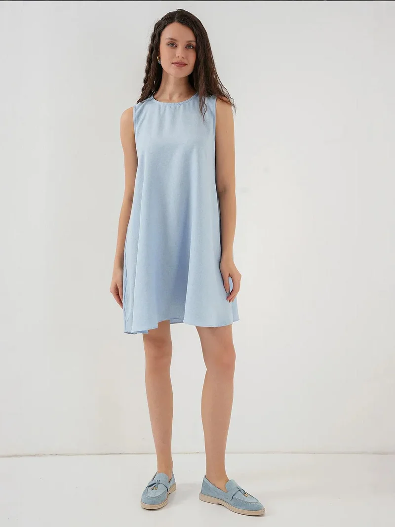 BIG DART BDART Linen Blended A-Form Mini Dress
