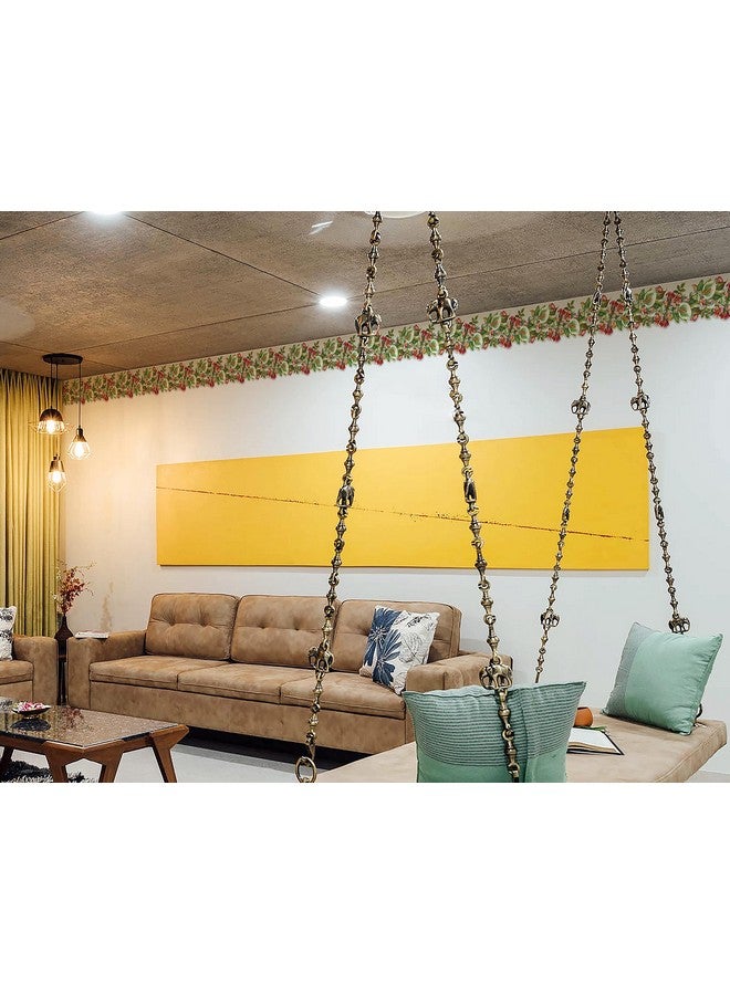 WallDesign Green Anthurium & Pink Anemones Flowers Print Cut Border Sticker for Wall Edge, Ceiling, Tile, Backsplash, Skirting Decoration - 5.25 Inch Width x 5 Feet Length - Image 3