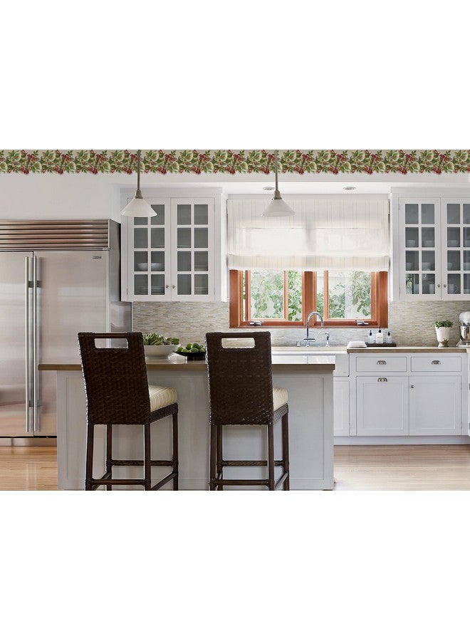 WallDesign Green Anthurium & Pink Anemones Flowers Print Cut Border Sticker for Wall Edge, Ceiling, Tile, Backsplash, Skirting Decoration - 5.25 Inch Width x 5 Feet Length - Image 4