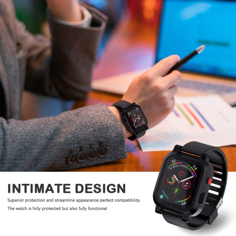 MIZUSUPI for Waterproof Apple Watch Case 42mm 45mm 44mm 41mm 40mm 38mm,IP68 Waterproof Case with Band and Screen Protector for Apple Watch Series 8 7 6 5 4 3 2 SE SE2, Full Body Rugged Protective Case - Image 5