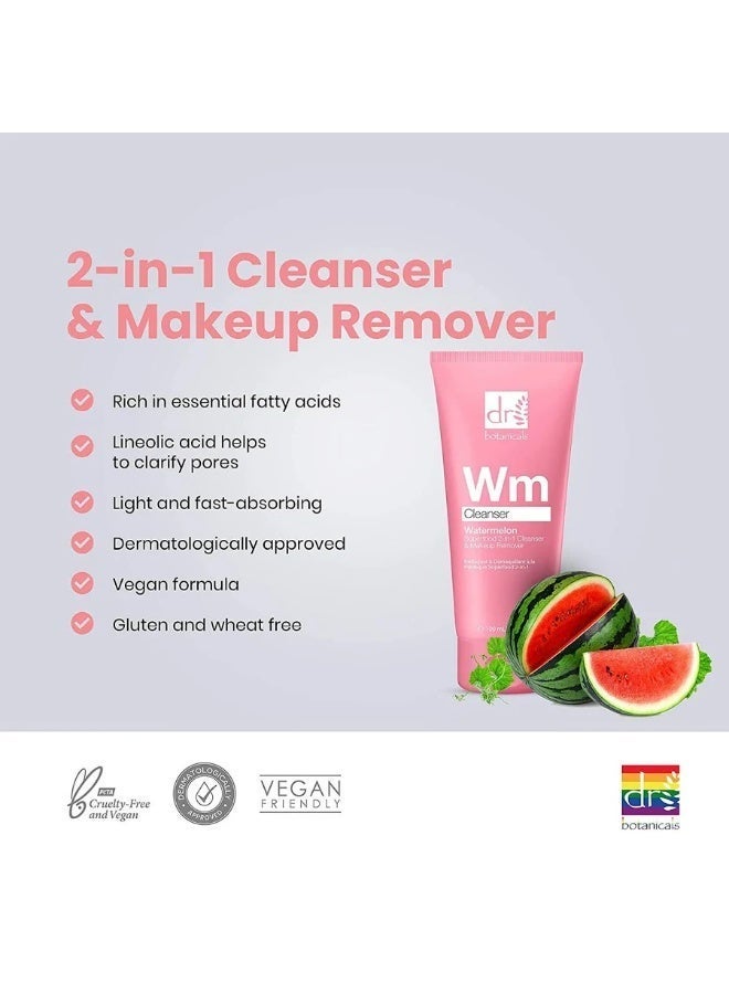 DR BOTANICALS Dr. Botanicals Apothecary Watermelon Superfood 2-In-1 Cleanser & Makeup Remover 100ml - Image 3