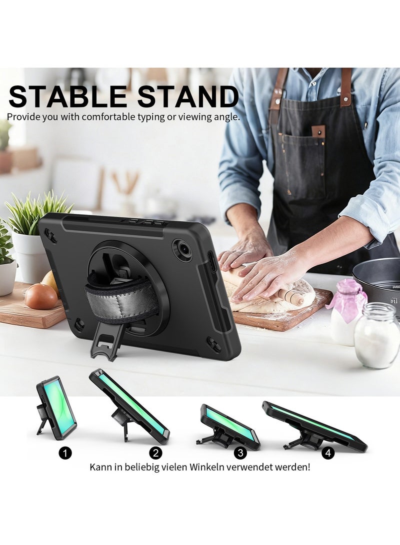 عام غلاف لوحي مع حامل دوار متوافق مع Samsung Tab A11 8.7-inch، مقاوم للسقوط وخفيف الوزن بتثبيت دقيق - Image 4