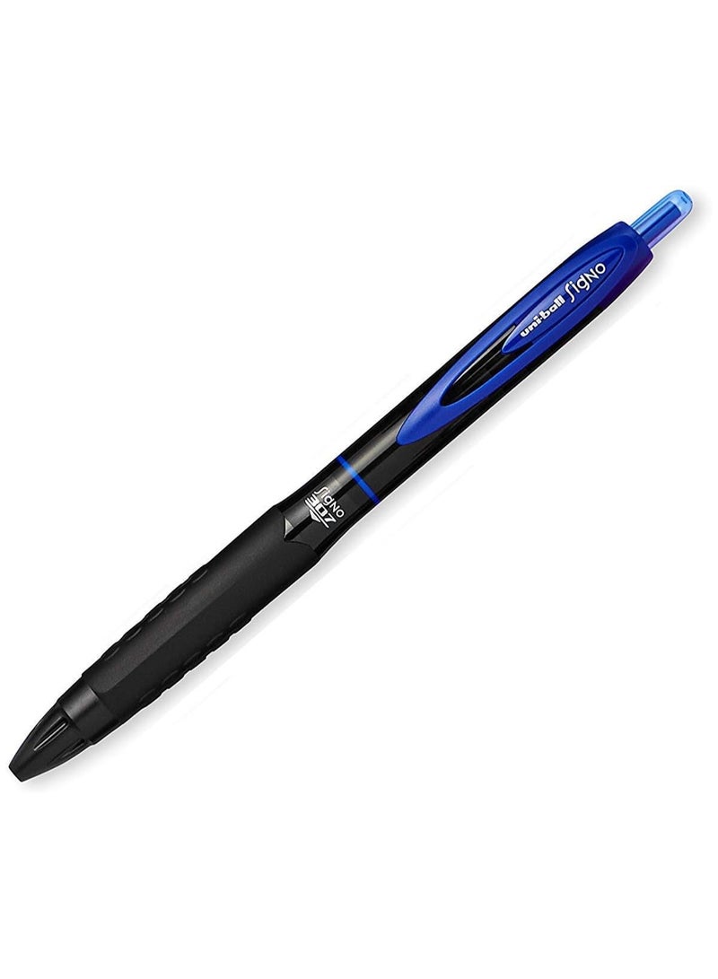 يوني بول Uni-Ball 307 Retractable Gel Ink Pens, Medium Point 0.7mm, Pack Of 6 (Blue) - Image 2