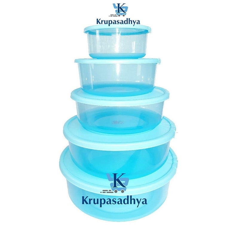 Krupasadhya Transparent Round Box for khakhra Papad Chapati Roti Storage Box and Container Airtight Big Box Dry Fruits and Food Container - Image 1