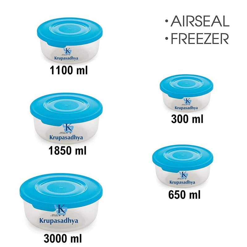 Krupasadhya Transparent Round Box for khakhra Papad Chapati Roti Storage Box and Container Airtight Big Box Dry Fruits and Food Container - Image 3