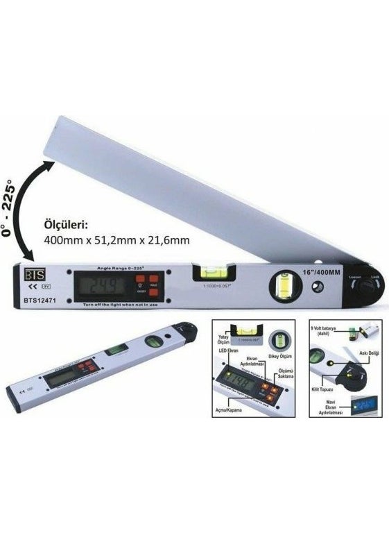 BTS - 12471 2 Water Digital Protractor Spirit Level 16"/400 mm - Image 1