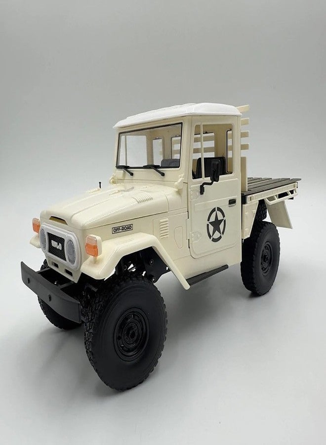 أريس سيارة WPL C44 1/16 RTF للطرق الوعرة RC Crawler، سيارة FJ45 RC الجديدة لعام 2025 بمحرك 370 وتردد 2.4 جيجاهرتز وجهاز تحكم عن بعد، شاحنة بيك آب رباعية الدفع RC مزودة بإضاءة LED وهدايا ألعاب للهواة - Image 1