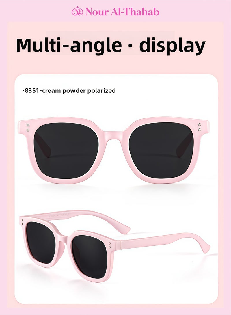 Nour Al-Thahab Children's sunglasses set, with UV protection, suitable for girls aged 4-11, comes with a unicorn gift box packaging and can be given as a gift - Image 2