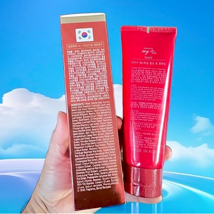 KOREAN RED GINSENG FOAM CLEANSING 130ml. Deep cleansing of the skin surface, removing sebum, dirt, makeup and giving you a smooth skin. - Image 3