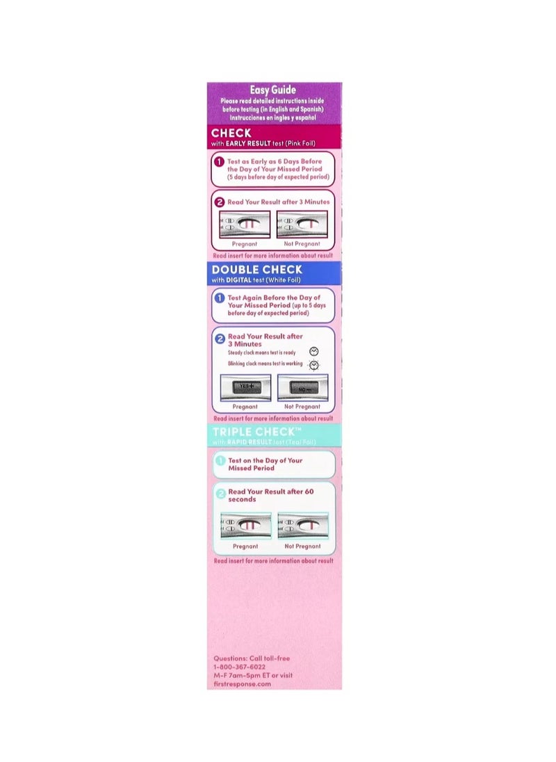 FIRST RESPONSE - Triple Check Pregnancy Tests 3 Tests - Image 1