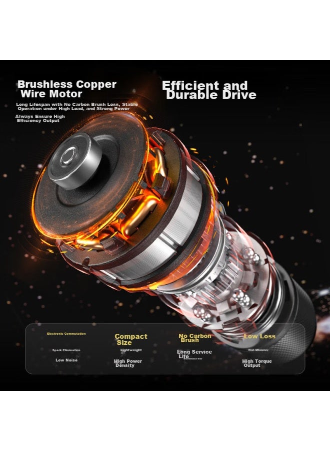 DONG Cheng Dongcheng 20v Brushless Lithium Electric Drill Dcjz2059s Cordless Electric Screwdriver Set With Dual Batteries - Image 2
