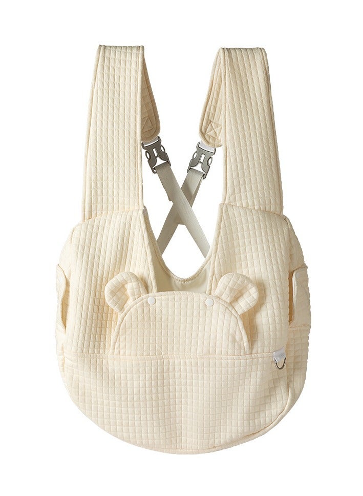 general Small dog and cat polyester pet backpack, crossbody travel bag with button closure, suitable for pets weighing up to 13.23 pounds  - Image 1