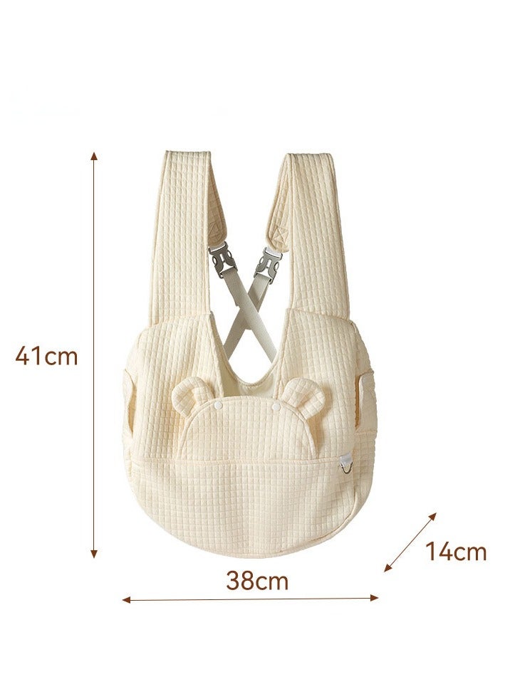 general Small dog and cat polyester pet backpack, crossbody travel bag with button closure, suitable for pets weighing up to 13.23 pounds  - Image 2