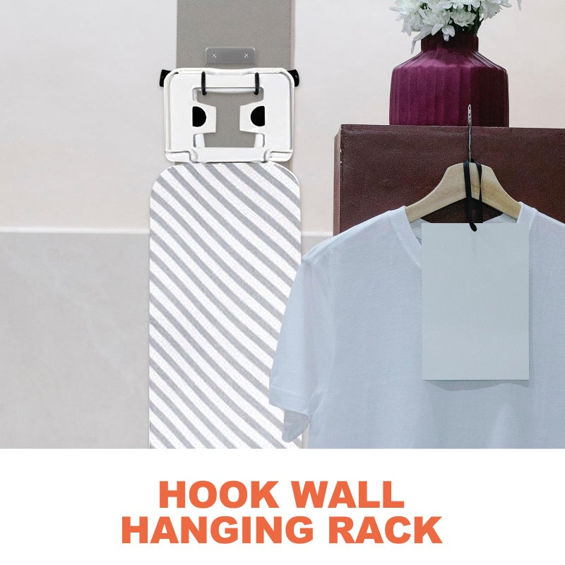Wall Mounted Ironing Board Storage Rack Metal Space Saving Laundry Organizer - Image 5