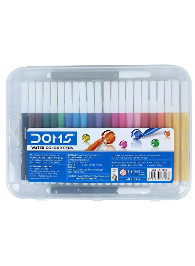DOMS AQUA WATER COLOUR PENS 24 SHADES - Image 2