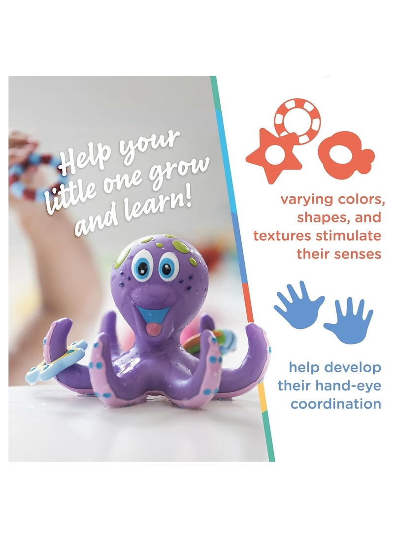 Soofam Baby Bath Toys, Octopus Bathtub Toys for Toddlers 1-3 Years Old, Floating Pool Games, Water Toys for Swimming, Ideal Birthday Gifts for Boys and Girls - Image 3