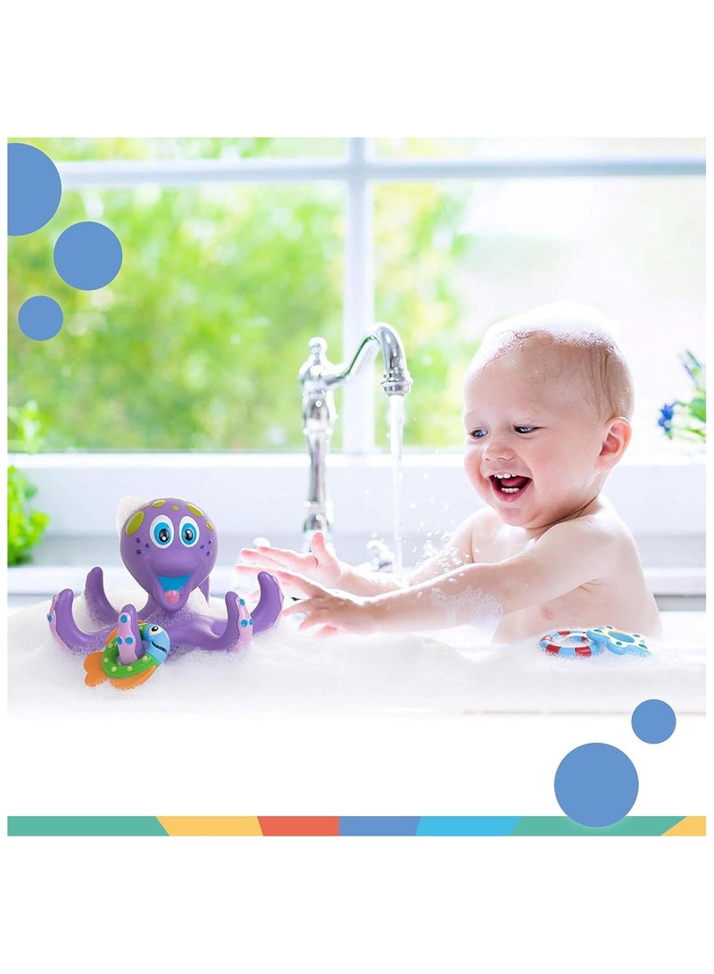 Soofam Baby Bath Toys, Octopus Bathtub Toys for Toddlers 1-3 Years Old, Floating Pool Games, Water Toys for Swimming, Ideal Birthday Gifts for Boys and Girls - Image 2