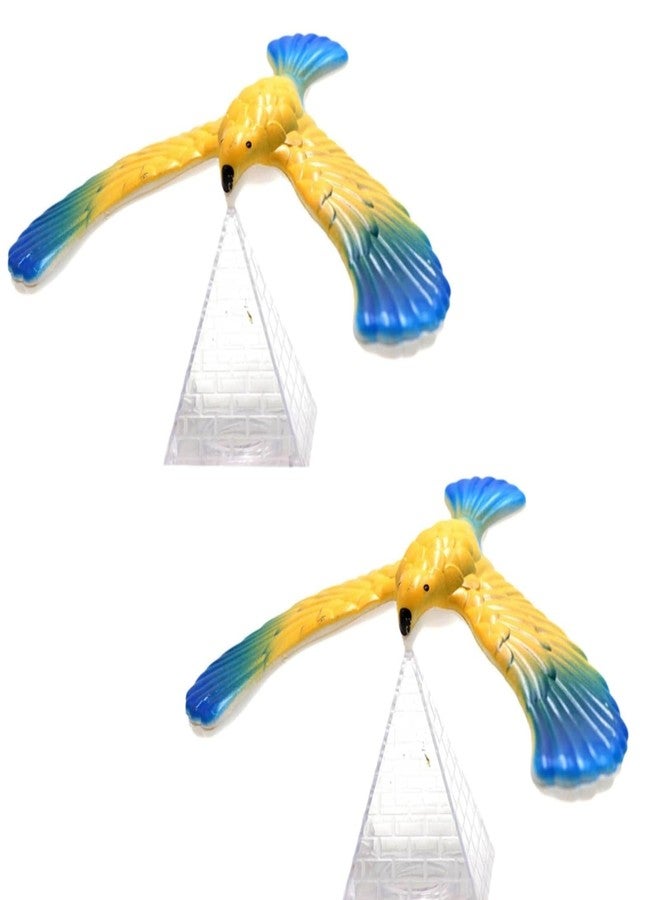 قطعتان من النسر المتوازن، طائر متوازن بجناحيه مع قواعد هرمية، طائر متوازن للأصابع، زينة نسر متوازنة للفيزياء والعلوم، زينة طائر متوازن للأصابع للحفلات - Image 1