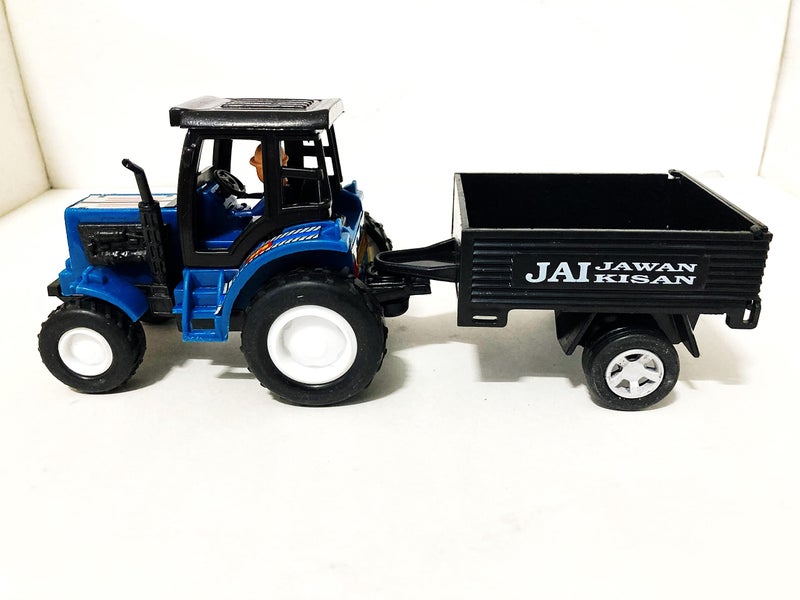 Shinsei Toy Car for Kids-Model-Tractor with Trolley-Pull Back Action-Made in India-for Boys and Girls Above 3 Years-(Colour May Vary) (Tractor with Trolley) - Image 1