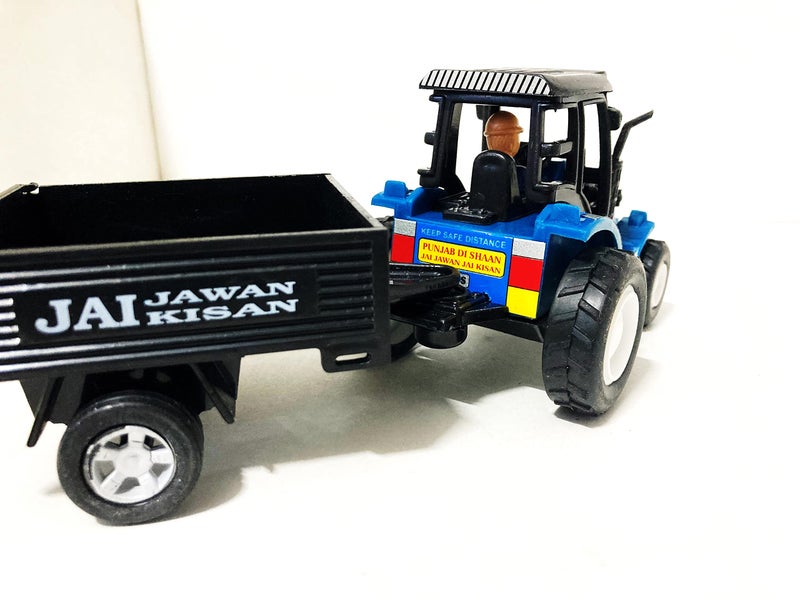 Shinsei Toy Car for Kids-Model-Tractor with Trolley-Pull Back Action-Made in India-for Boys and Girls Above 3 Years-(Colour May Vary) (Tractor with Trolley) - Image 4
