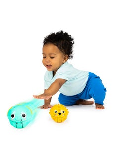 Bright Starts Bright Starts Giggables Roll & Chase Pals Crawling Toy, Lion & Elephant, Unisex, Infant to Toddler, 2-Pack  - Image 3