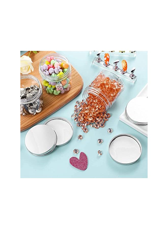 IAF Pieces 150ML Plastic Jars with Lids, Clear Jar Clear Storage, Containers Refillable Cosmetic Jars, Kitchen Storage Jars with Lids for Cosmetics Food Seasonings - Image 2