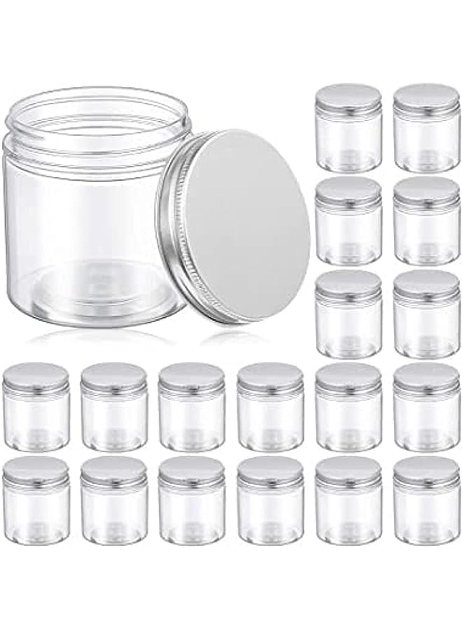 IAF Pieces 150ML Plastic Jars with Lids, Clear Jar Clear Storage, Containers Refillable Cosmetic Jars, Kitchen Storage Jars with Lids for Cosmetics Food Seasonings - Image 1