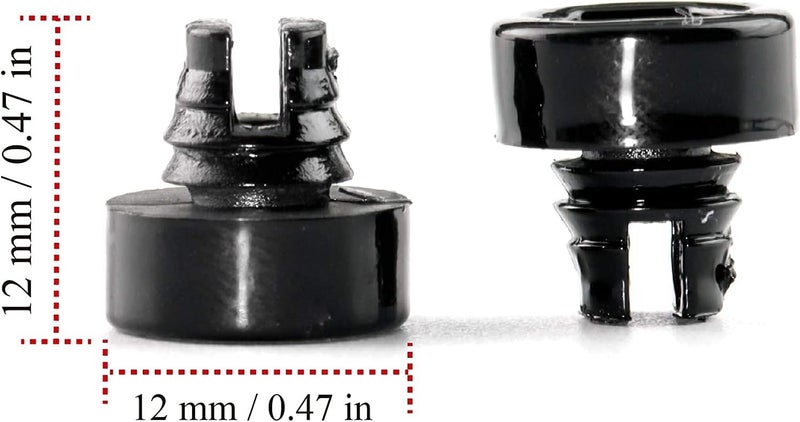 RTRHINOTUNING 100PCS Black Wheel Rim Lip Rivets Nuts - 7.5mm Hole Replacement Plastic Rivets - Image 3