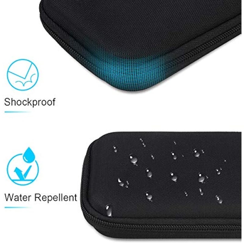 Hard Carrying Case for Samsung T9 Portable Solid State Drives 1TB 2TB 4TB USB 3.2 External SSD Hard EVA Shockproof Storage Travel Bag, Black+Black - Image 2