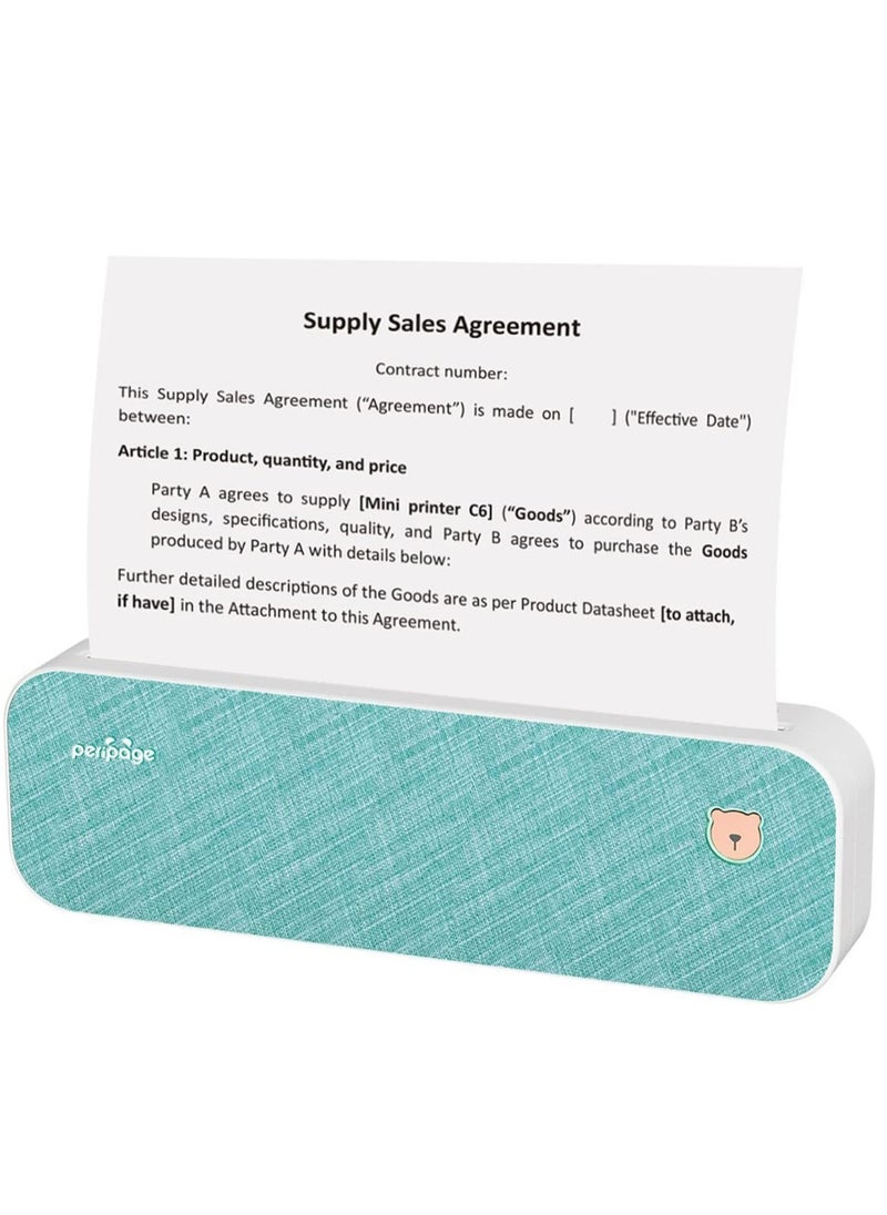 PeriPage PeriPage A40 Thermal Portable A4 Printer, Supports 8.26"x11.69" US Letter, Wireless Inkless Bluetooth Mobile Travel Printer, Compatible with Android and iOS, Prints Documents, Tattoo Paper, Photos  - Image 2
