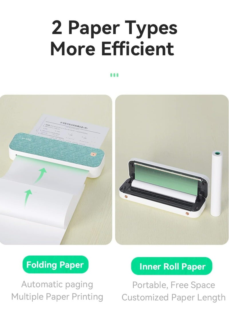 PeriPage - PeriPage A40 Thermal Portable A4 Printer, Supports 8.26"x11.69" US Letter, Wireless Inkless Bluetooth Mobile Travel Printer, Compatible with Android and iOS, Prints Documents, Tattoo Paper, Photos - Image 1