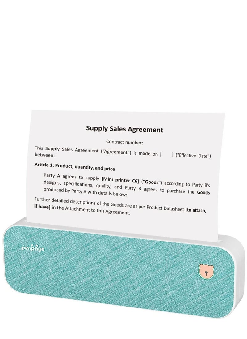 PeriPage - PeriPage A40 Thermal Portable A4 Printer, Supports 8.26"x11.69" US Letter, Wireless Inkless Bluetooth Mobile Travel Printer, Compatible with Android and iOS, Prints Documents, Tattoo Paper, Photos - Image 1