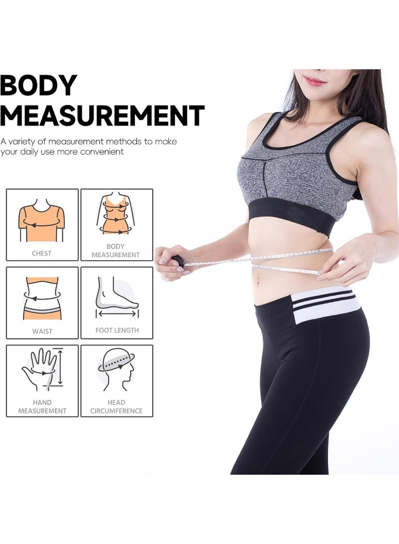 MOMENT 1 Pack Soft Tape Measure 150CM Retractable Measuring for Body Fabric Sewing Tailor Cloth Knitting Craft Weight Loss Measurements Retractable Black Dual Sided Tape Measure Body Measuring - Image 3