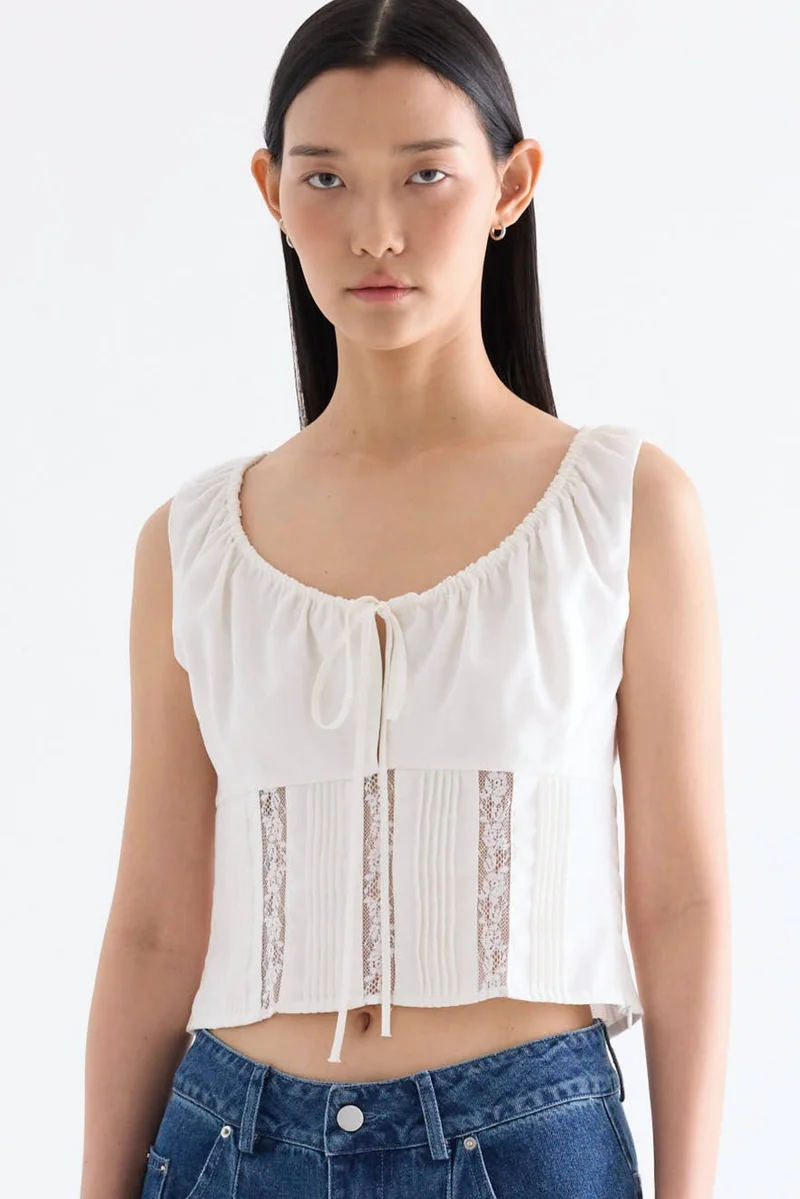 ذا اديتورز ماركت Debrie Lace Panel Top