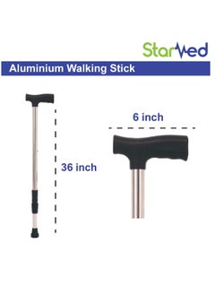 STARMED StarMed Adjustable Aluminium Walking Stick, Lightweight, for Elderly, Hiking, Blind Men and Women…  - Image 5