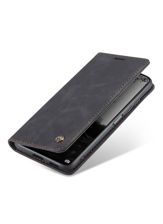 CaseMe CaseMe Xiaomi Mi 11/11T Pro Case Wallet, for Xiaomi Mi 11/11T Pro Wallet Case Book Folding Flip Folio Case with Magnetic Kickstand Card Slots Protective Cover - Black  - Image 4