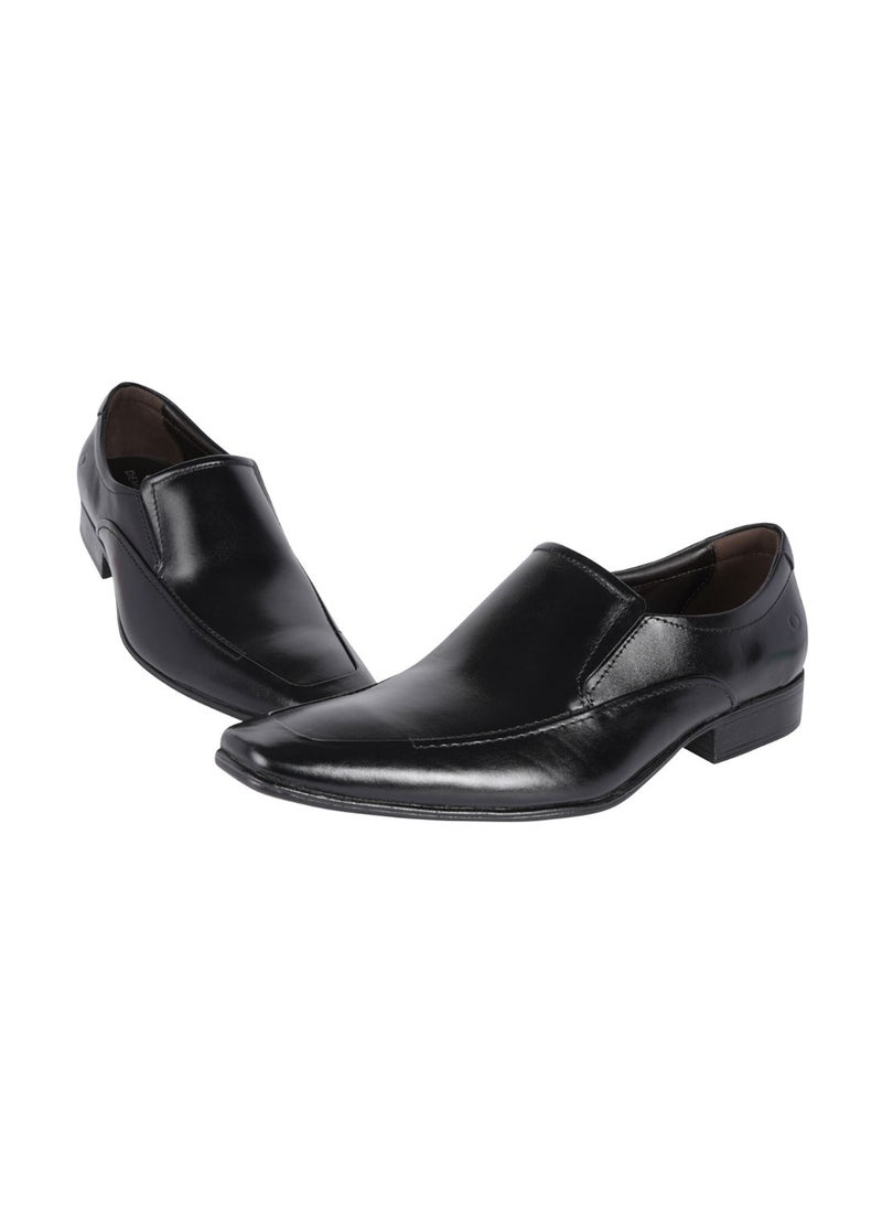 DEMOCRATA - 032-102 Democrata Mens Metropolitan Aspen Black Leather Slip On Shoe 450053-001 - Image 1