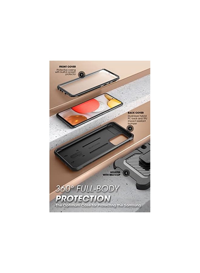 SupCase Unicorn Beetle Pro Series Case for Samsung Galaxy A53 5G (2022), Full-Body Rugged Holster & Kickstand Case with Built-in Screen Protector (Black) - Image 4