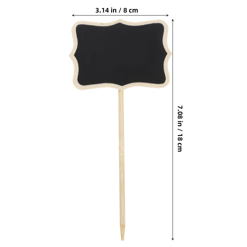 10pcs Mini Chalkboards Rectangle Blackboard for Message Board Signs Chalkboard Price Tags Plant Tag Blackboard for Home and Garden - Image 2