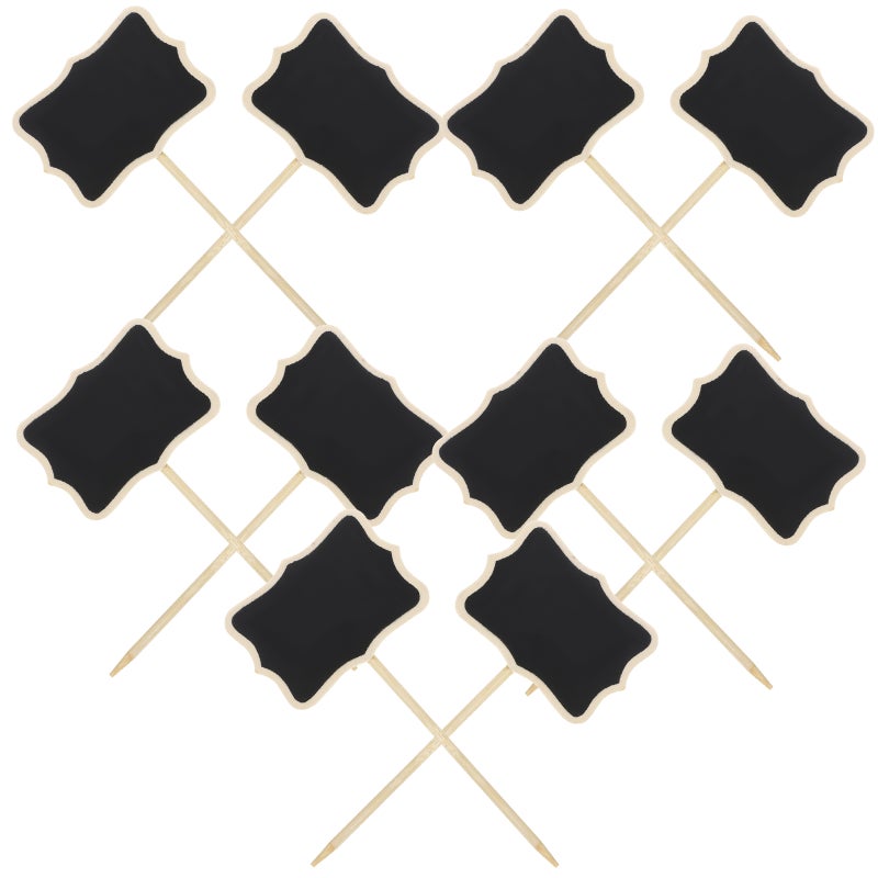 10pcs Mini Chalkboards Rectangle Blackboard for Message Board Signs Chalkboard Price Tags Plant Tag Blackboard for Home and Garden - Image 3