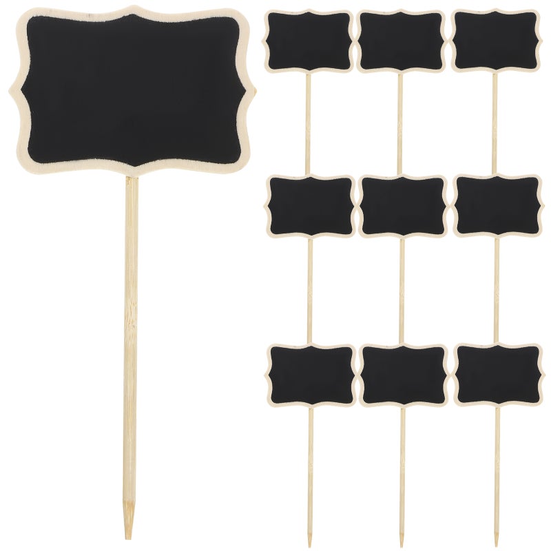 10pcs Mini Chalkboards Rectangle Blackboard for Message Board Signs Chalkboard Price Tags Plant Tag Blackboard for Home and Garden - Image 1