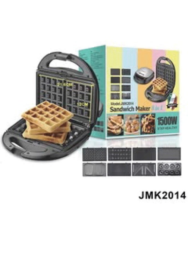 Jamaky Italy ماكينة صنع الساندويتش والفطائر متعددة الوظائف 1500 وات 8 في 1 من جاماكي JMK2014 ايطالي  - Image 1