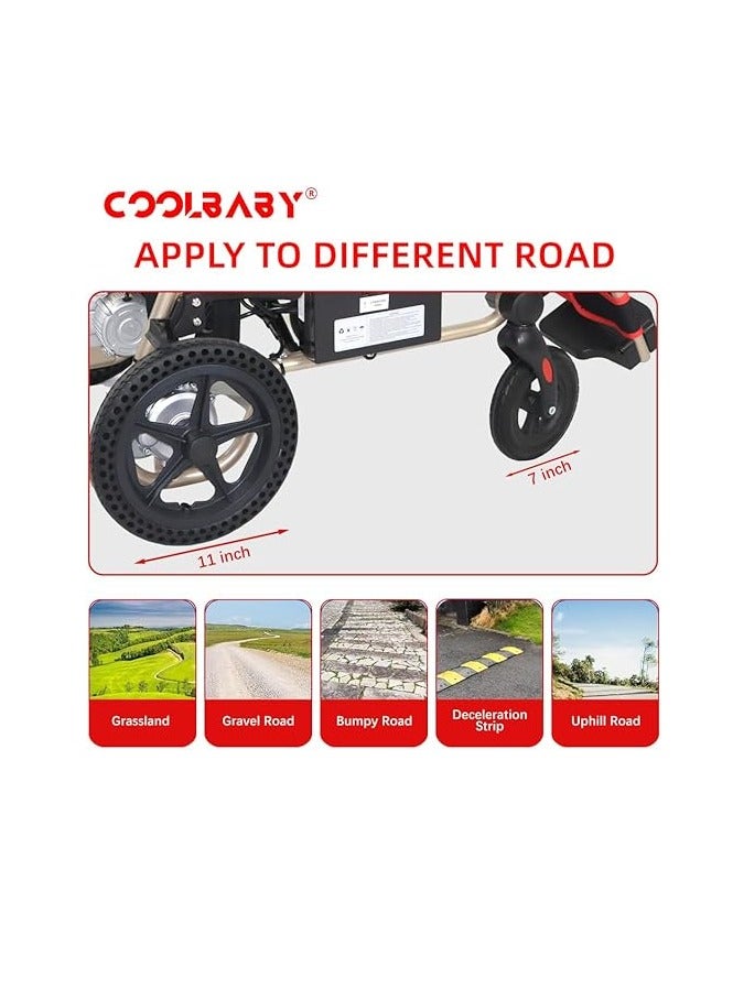 Cool Baby Golden Electric Chair for the Elderly Scooter for the Elderly Foldable and Portable Electric Four-wheel Scooter - Image 5