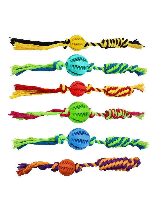 إيميلي بيتس ألعاب حبل مضغ الكلاب - كرة طعام الكلاب، كرات تدريب الذكاء، كرة مضغ تفاعلية للكلاب مع لعبة حبل قطني لتنظيف الأسنان متينة ومقاومة للعض (أحمر) - Image 4