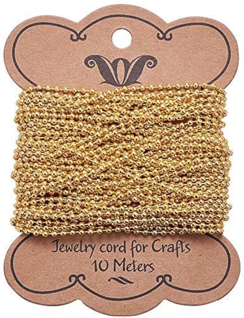 Delush Design Ball Chain 2mm mm 20 mtr Pack for Silk Thread Jewellery Making, Silk Thread Jhumka and Bangle Making - Image 1