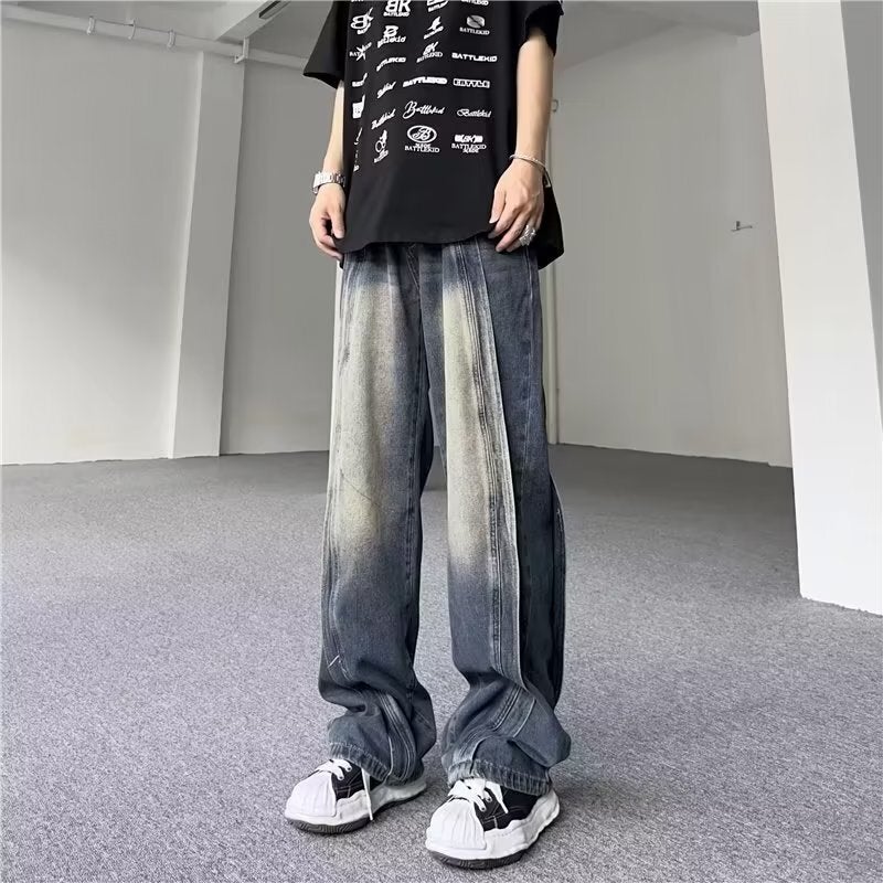 Unisex Classic Denim Jeans Loose Fit Daily Outdoor Wear - Image 1