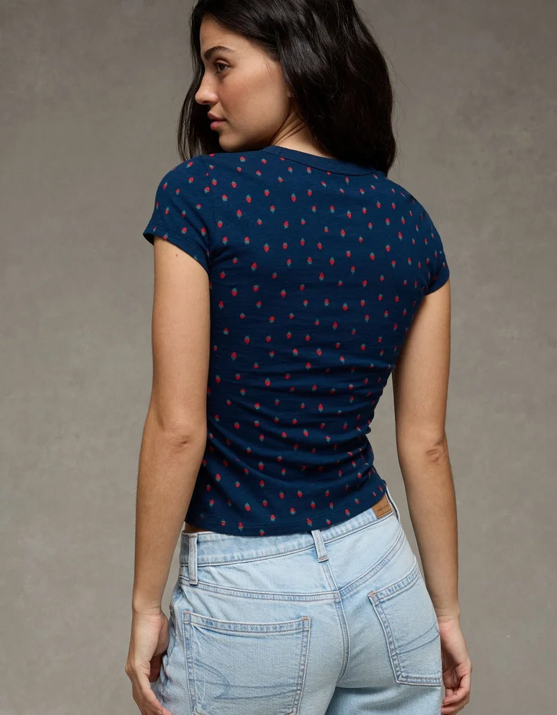 American Eagle  AE Hey Baby Cotton Slub Tee for Women | Best Price UAE