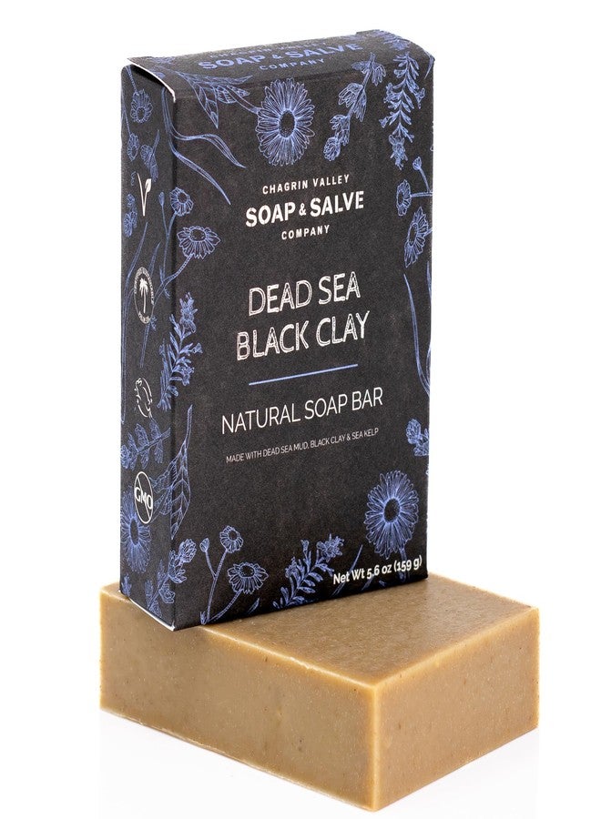 Chagrin Valley Soap & Salve Chagrin Valley Natural Soap Bar - Organic Dead Sea Black Clay Bar - For Dry, Sensitive and Itchy Skin Relief - Large 5.6 oz Unscented Face and Body Soap For Women and Men - Image 1