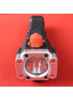 NK TRADERS NK TRADERS Rechargeable Torch LightLED 3W Torch FlashlightLong Distance Beam Range Car Rescue Torch with Hammer Window Glass and Seat Belt Cutter Built  - Image 4