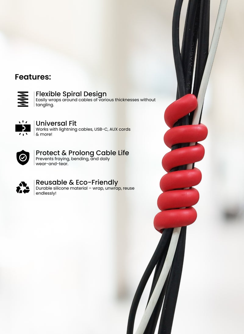 هاي-تيك حامل ومنظم الكابلات، حل إدارة الكابلات للمنزل والمكتب، حامل أسلاك متين وقابل لإعادة الاستخدام - Image 5